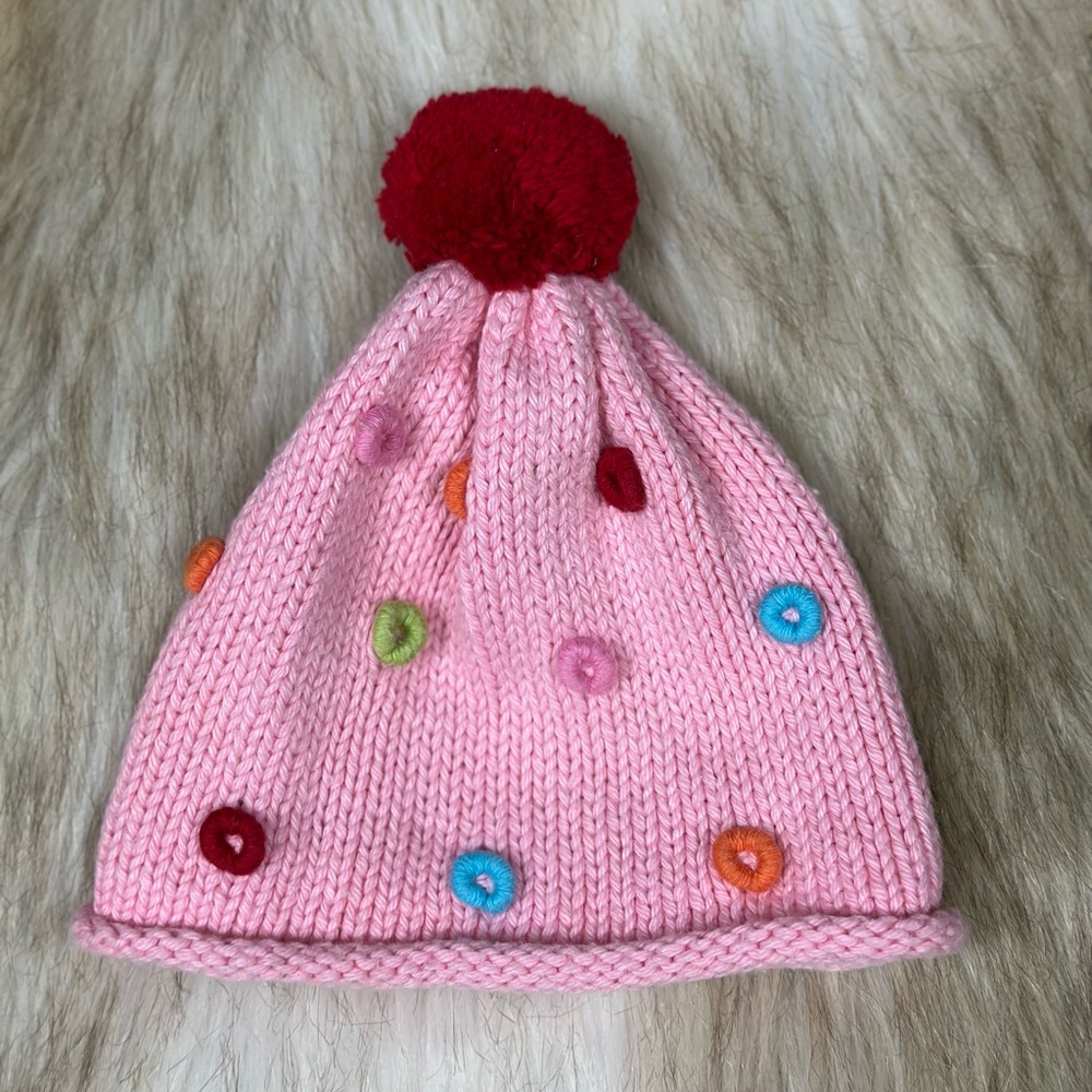 Frumpy Rumos Colorful Pom-Pom Knit Hat